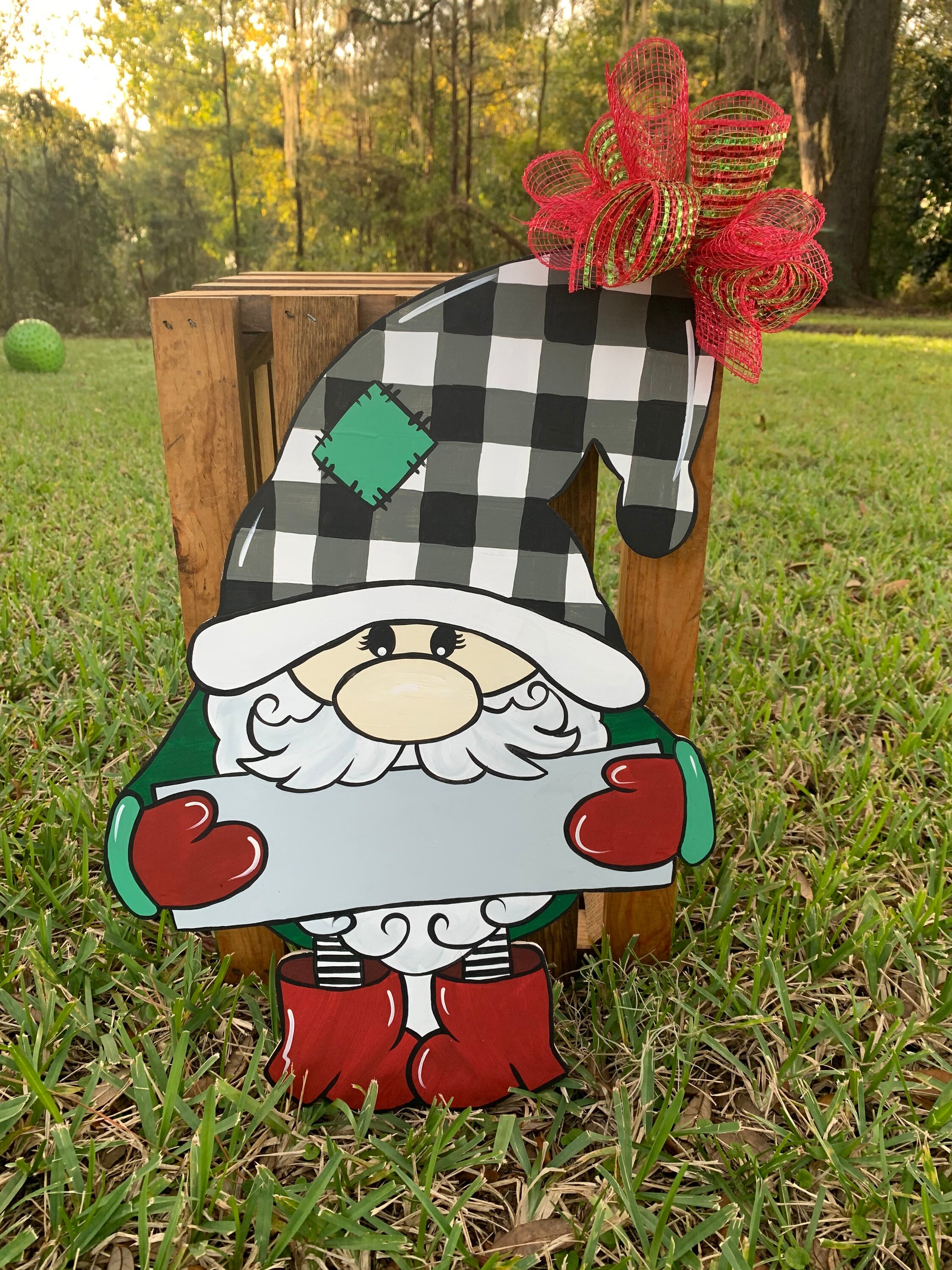 Gnome Door Hanger Etsy