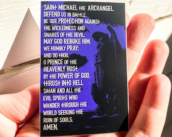 Pegatina de oración de San Miguel Arcángel - Guerra Espiritual Católica