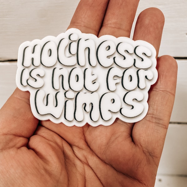 Holiness is not for wimps-Mother Angelica quote-Catholic Sticker| Catholic laptop decal| Catholic sticker| Sticker bling| Catholic quote