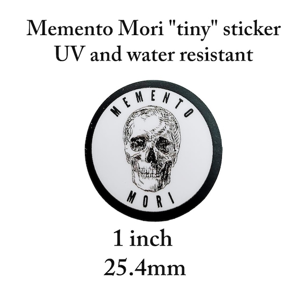Memento Mori Sticker: Tiny 1-inch Skull, Catholic Christian Devotion