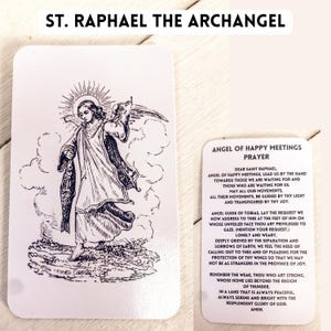 Scheda di preghiera - Preghiera di San Raffaele Arcangelo / Preghiera dell'Angelo degli Incontri Felici / Preghiera per il futuro coniuge/marito/moglie/ Preghiera per il matrimonio