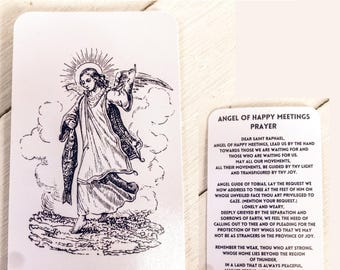 St. Raphael Archangel Prayer Card: Angel of Happy Meetings