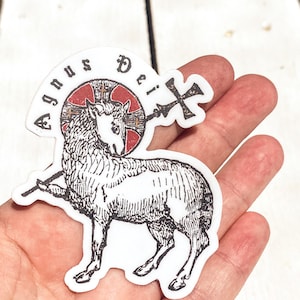 Catholic Sticker | &quot;Agnus Dei&quot; - &quot;Lamb of God&quot; | Catholic Gift | Latin Mass | Traditional Catholic | Communion Gift