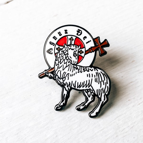 Catholic Pin | "Agnus Dei" translates as “Lamb of God” | Latin Mass | Traditional | Holy Communion, Confirmation, Baptism, Wedding gift