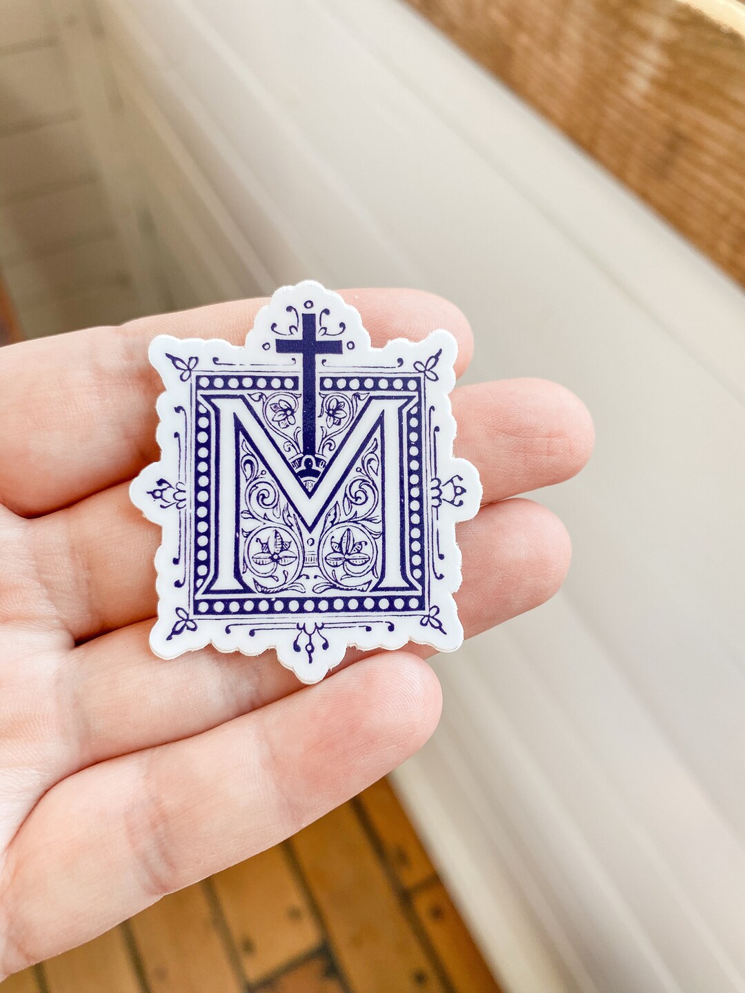 MINI- Marian Cross Miniature Catholic Sticker/decal, Vintage Style | 2 ...