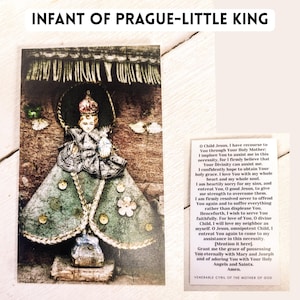 Saint-Enfant de Prague | Sainte carte | Prière miracle | offert par Notre-Dame | Petit Roi | Jésus | Catholique | Prier | Carême |