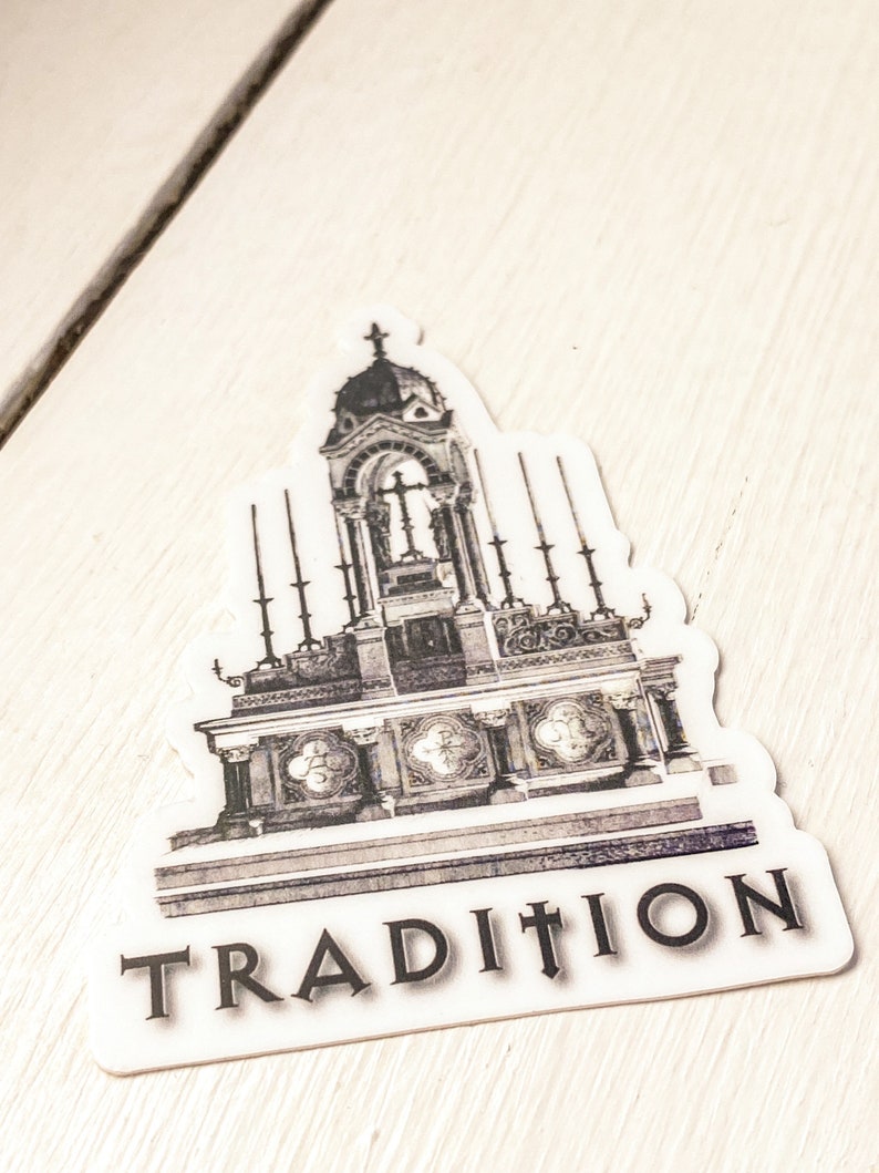 Catholic Altar Sticker: Black and White Tradition Art (75mm X 55mm) - Etsy