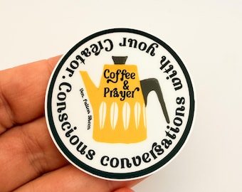 Catholic Coffee Mug Sticker: Fulton Sheen Quote, Dishwasher Safe