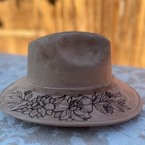 Custom Burned Suede Hat