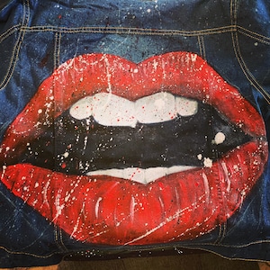 Handbemalte Jeansjacke