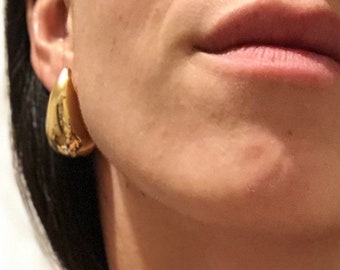 Pendientes tipo gota/lágrima “Drop” en acero inoxidable chapado en oro 304 - oro fino - lágrima