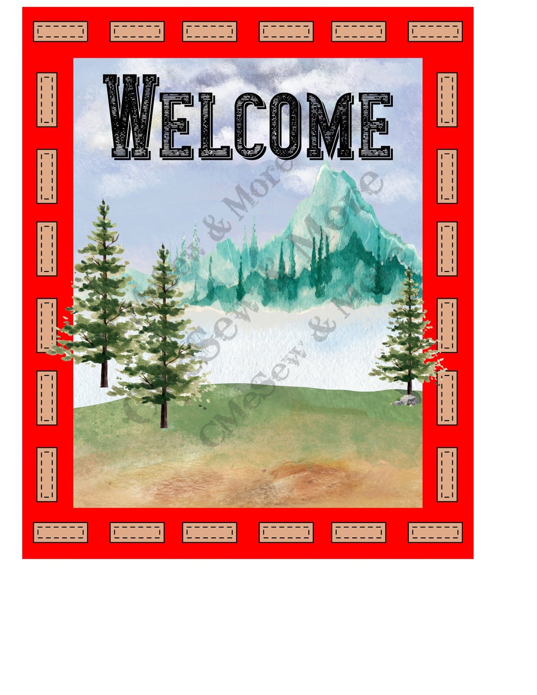 Welcome Background Camping PNG Mountain Background Camping - Etsy