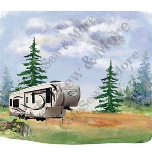 Camping Background, Camping 5th Wheel Columbus 2, PNG