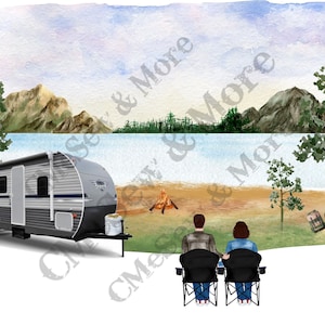 Camping Coppia Trailer di viaggio2, Campeggio PNG