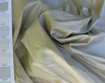 By Yard Fabricut 100% Silk Dupioni Almond Ashy Beige #1297