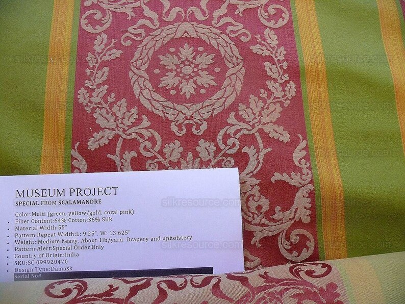 par mètre Scalamandre Old World Weavers Museum Project Stripe Néoclassique PDSF 459 USD/an image 2