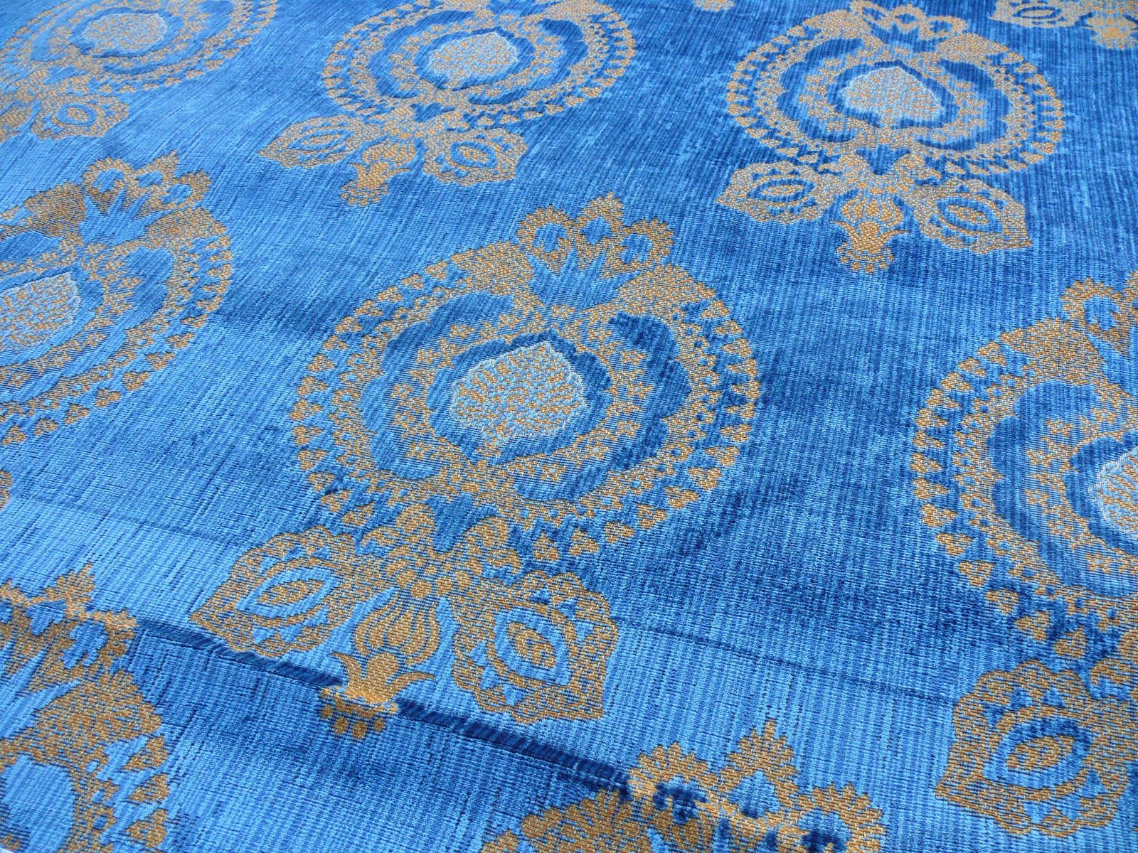 By Yard Scalamandre Old World Weavers Silk Raphael Velvet Blue Etsy