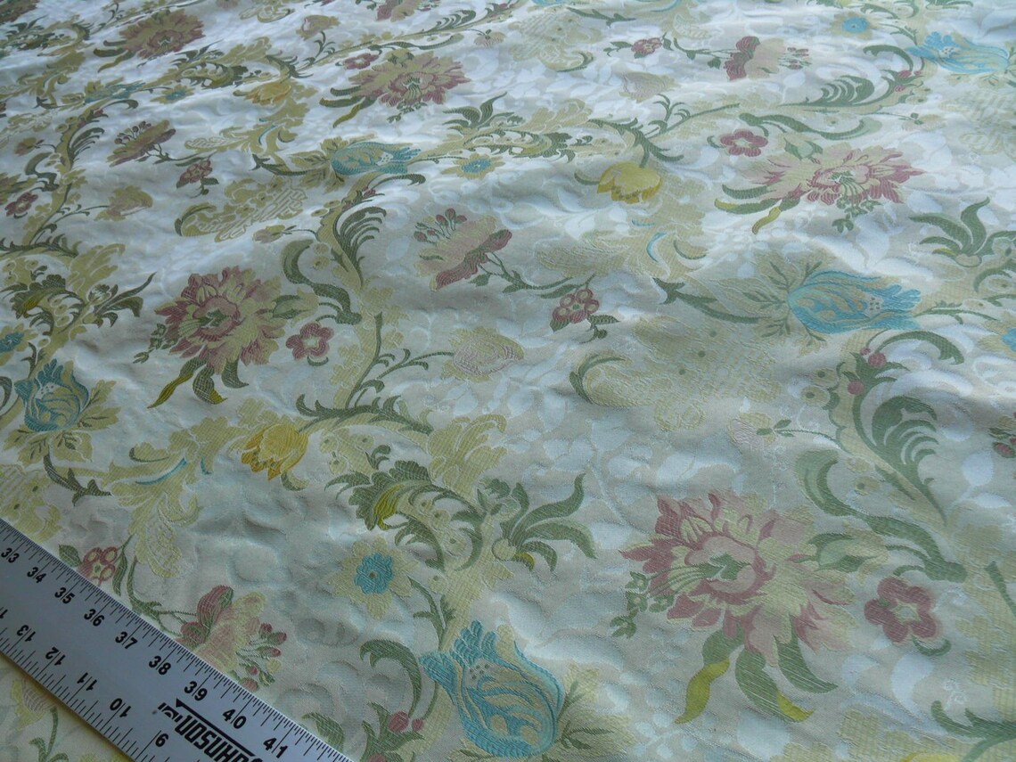 By Yard Scalamandre Old World Weavers Louis XV Silk Lampas Etsy