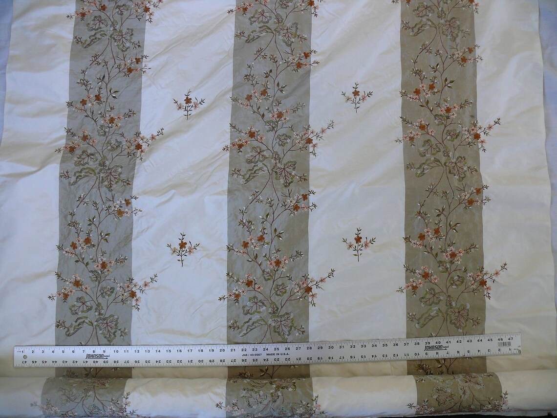 By Yard Scalamandre Old World Weavers Adina Embroidery Silk Etsy