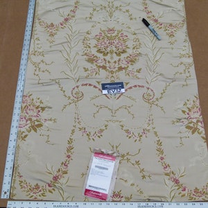 Scalamandre Old World Weavers Pallazo Pallavicini Multi Olives and Reds Jacquard Silk Lampas Square 1y x 26in