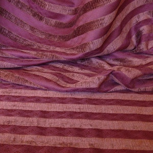 Scalamandre Silky Chenille Stripe Maroon Red Bty