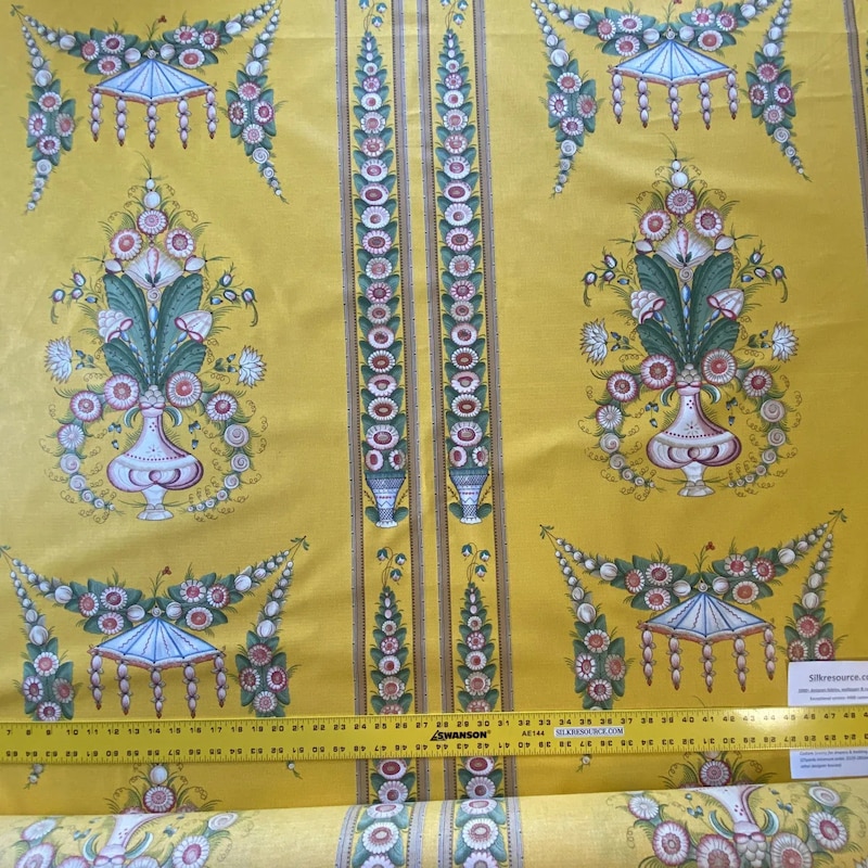 Yellow Chinoiserie Fabric - Etsy