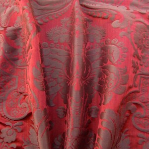 By Yard Scalamandre Murat Red Gold Orange Renaissance Old World Weavers Traditional Damask MSRP USD 310/y