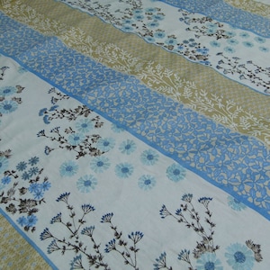 By Yard Lee Jofa Madurai Aqua/Cobalt Blue Embroidered Arts & Crafts MSRP 196/Y