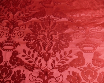 Scalamandre 100% Silk Love Bird Ruby Red 2Y Minimum Order MSRP USD 664/Y SPECIAL Order