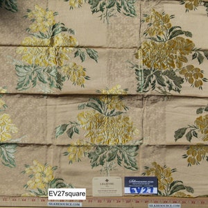 Scalamandre LELIEVRE Paris Silk Lampas Floral Brown