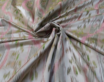 lose Lagerware Lee Jofa Ikat Silk Shell Blatt Pink Grün Stripe Foliage UVP USD 220/Y