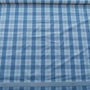 Scalamandre Astor Plaid Indigo Blue Cotton Silk MSRP USD 300/Y by yard