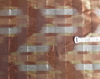 Stångmönstrad 100% sidenlampa Ikat Wave “lin” Beige Brun Grå Rek. pris 268 USD/år