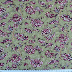 Scalamandre Padma Peridot Cherry 9 Jacobean Print MSRP USD 296