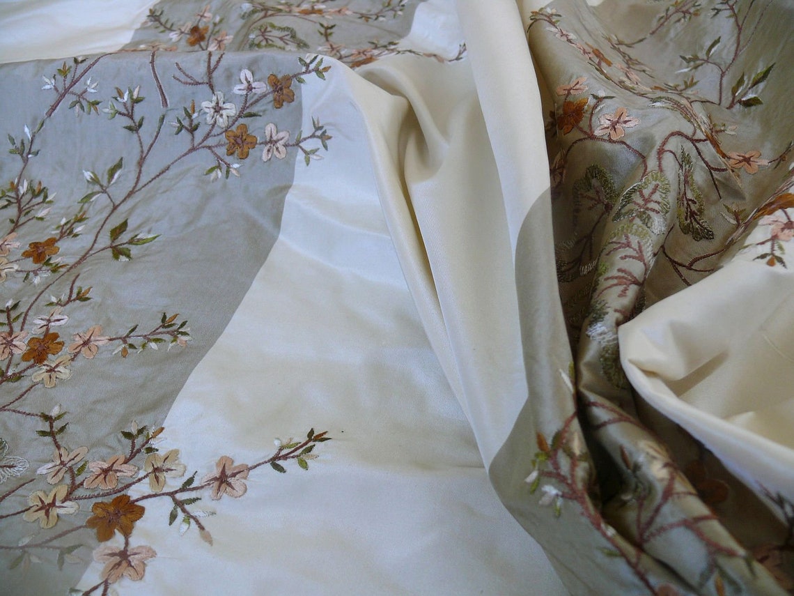 By Yard Scalamandre Old World Weavers Adina Embroidery Silk Etsy