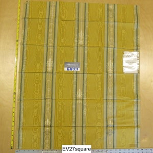 Scalamandre Old World Weavers Victoire, Dijon Yellow Moire Stripe - Square 33&quot; x 27&quot;