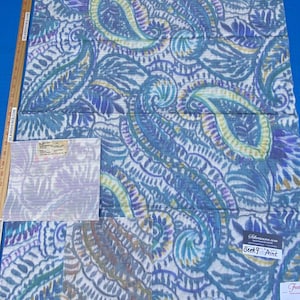 20e Berkbox9 Length Scalamandre Print 1 Yard Indra Aqua/multi
