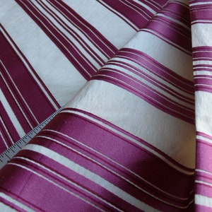 By Yard Brunschwig & Fils Vilmorin Satin Stripe Schiaparelli Pink MSRP 290/Y