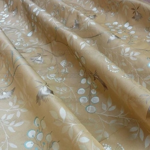 By Yard Lee Jofa 100% Silk William Morris Art Nouveau Vine Berry Blue Bronze Silver MSRP 248/Y