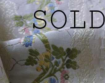 By Yard Scalamandre Old World Weavers Silk Lisere Romano Ivory MSRP 400/Y