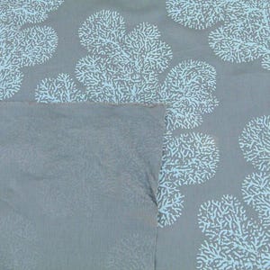 Scalamandre Bay Coral Grey Coral Reef Ocean On Solid-colored Ground Reverse Print 100% Linen MSRP USD 214