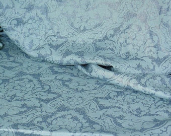 Por Yd Kravet Laura Ashley 100% lino Estampado Spencer Damask Blue #874