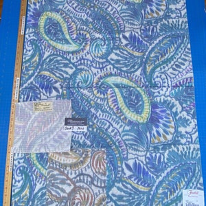 20p Berkbox9 Length Scalamandre Print 1 Yard Indra Aqua/multi