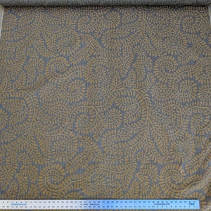 Scalamandre Arbois Jacquard Umber &amp; Ochre Curvy Fern Leaves MSRPUSD 219/Y