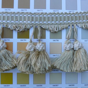 Scalamandre 100% Silk Tassel Fringe Trim Wheat Gold White MSRP USD 259 FT1073M-031