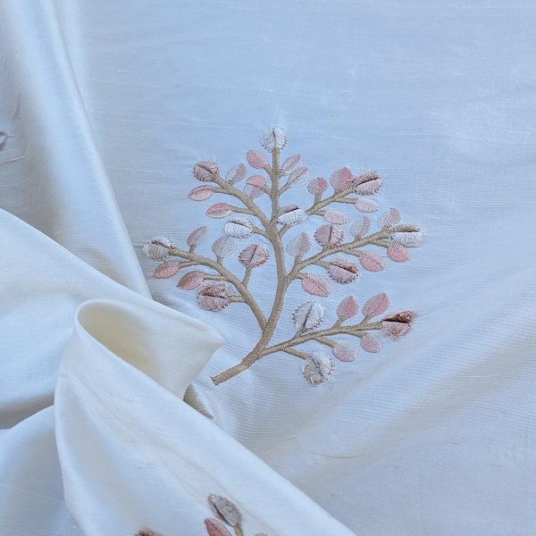 Purple Embrodiered Silk Dupioni
