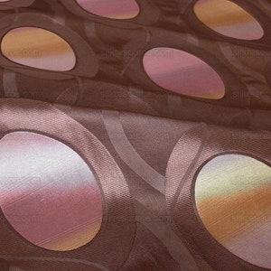 100% Silk Lampas Egg Mirror &quot;orchid&quot; Purple