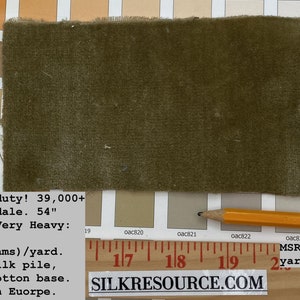 by yard King&#39;s Silk Velvet Sage Green Radiance Highest Quality Heavy 39,000+ martindale MSRP USD 728/Yard