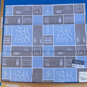 22 Berkbox9 Length Scalamandre Print 24x27 Inches Town Square Blue Brown