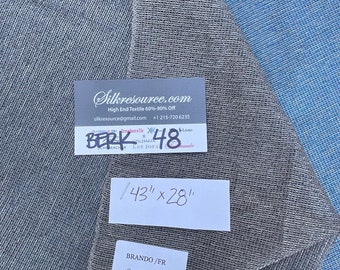 2 Berkbox48 43″x 28″ Scalamandre Brando Smoke Grey Sheer Solid Texture